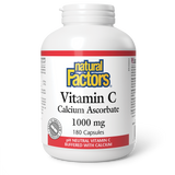 Natural Factors Vitamin C Calcium Ascorbate  1000 mg  180 Capsules