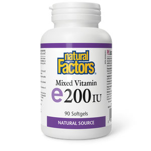 Natural Factors Mixed Vitamin E Natural Source  200 IU  90 Softgels