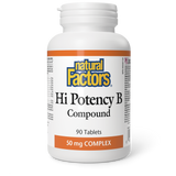 Natural Factors Hi Potency B Compound  50 mg COMPLEX  90 Tablets