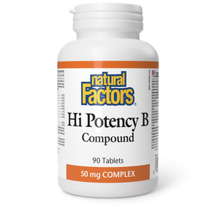 Natural Factors Hi Potency B Compound  50 mg COMPLEX  90 Tablets