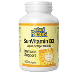 Natural Factors SunVitamin D3  1000 IU  500 Softgels