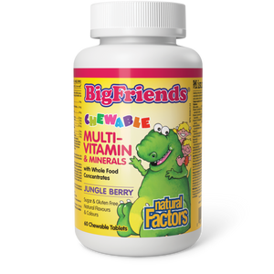 Natural Factors Chewable Multivitamin & Minerals with Whole Food Concentrates   60 Chewable Tablets Jungle Berry