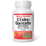 Natural Factors C Extra + Quercetin  Bioflavonoids   500 mg / 500 mg   90 Tablets