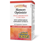 Natural Factors Memory Optimizer High Absorption Curcumin   60 Vegetarian Capsules