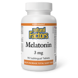 Natural Factors Melatonin   3 mg  90 Sublingual Tablets Peppermint