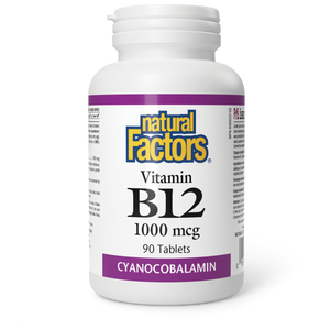 Natural Factors Vitamin B12   1000 mcg  90 Tablets