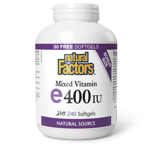 Natural Factors Mixed Vitamin E Natural Source  400 IU  240 Softgels