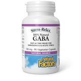Natural Factors 100% Natural GABA   100 mg  90 Vegetarian Capsules