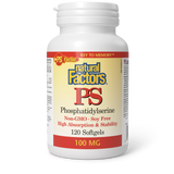 Natural Factors PS Phosphatidylserine  100 mg  120 Softgels