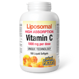 Natural Factors Liposomal Vitamin C High Absorption  1000 mg per dose  180 Liquid Softgels