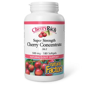 Natural Factors CherryRich® Super Strength Cherry Concentrate  500 mg  180 Softgels