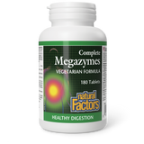 Natural Factors Complete Megazymes  Vegetarian Formula    180 Tablets