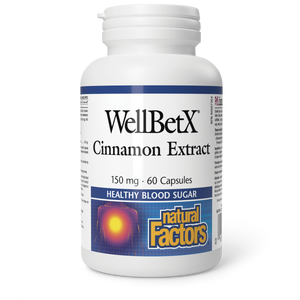 Natural Factors WellBetX® Cinnamon Extract  150 mg  60 Capsules