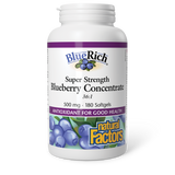 Natural Factors BlueRich® Super Strength Blueberry Concentrate  500 mg  180 Softgels
