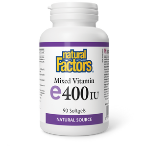 Natural Factors Mixed Vitamin E Natural Source  400 IU  90 Softgels