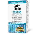 Natural Factors Calm Biotic®  3 Billion Live Probiotic Cultures  30 Vegetarian Capsules