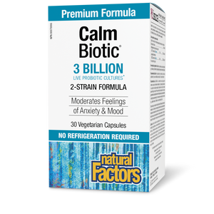 Natural Factors Calm Biotic®  3 Billion Live Probiotic Cultures  30 Vegetarian Capsules