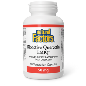 Natural Factors Bioactive Quercetin EMIQ  50 mg  60 Vegetarian Capsules