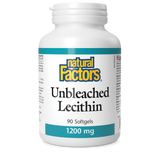 Natural Factors Unbleached Lecithin  1200 mg  90 Softgels