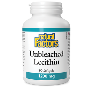 Natural Factors Unbleached Lecithin  1200 mg  90 Softgels