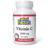 Natural Factors Vitamin C Time Release  1000 mg  90 Tablets