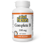 Natural Factors Complete B  Timed Release   100 mg  60 Tablets