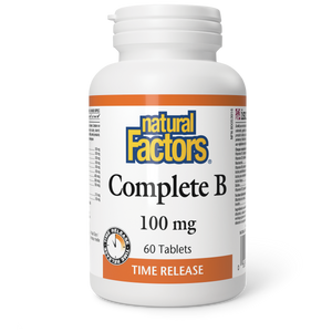 Natural Factors Complete B  Timed Release   100 mg  60 Tablets