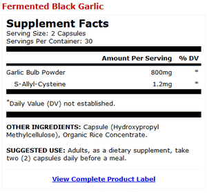 FERMENTED BLACK GARLIC 60 liquid capsules