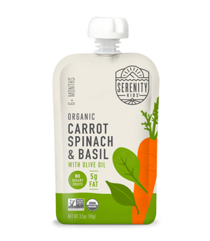 POUCH 99G ORGANIC CARROT SPINACH BASIL