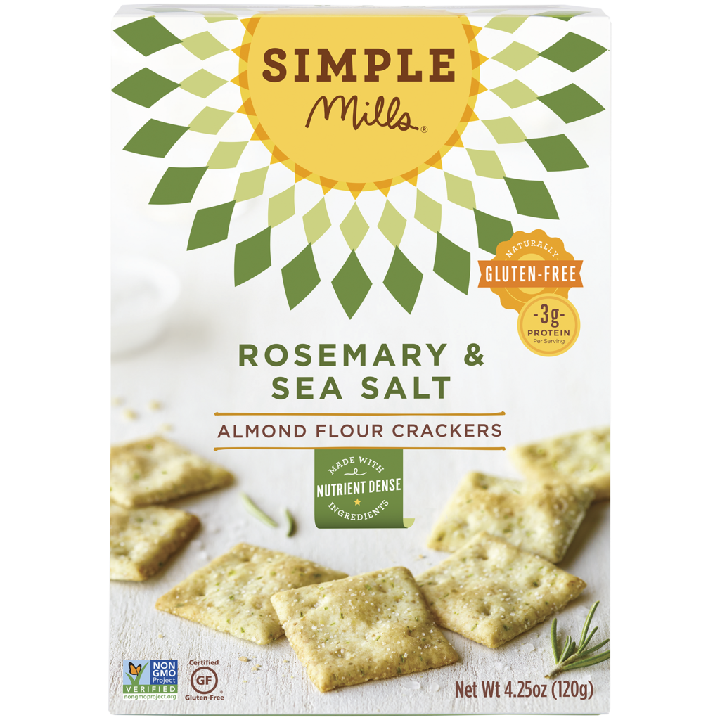ALMOND FLOUR CRACKERS 120G 𝐑𝐎𝐒𝐄𝐌𝐀𝐑𝐘 & SEA SALT Nature Sante
