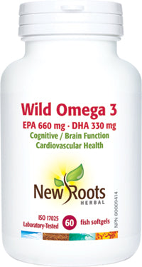 OMEGA-3 WILD EPA 660MG DHA 330MG 60SOFTGELS NEW ROOTS