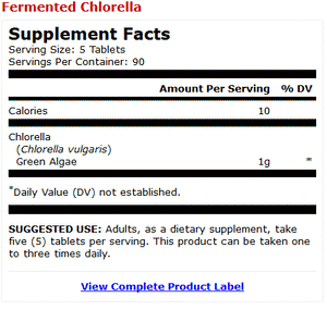 FERMENTED CHLORELLA 450 tabs (1g)