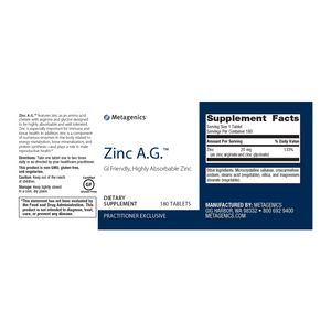 ZINC AG 180TAB METAGENICS