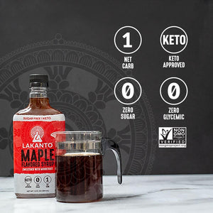 MAPLE FLAVORED SYRUP 388ml LAKANTO