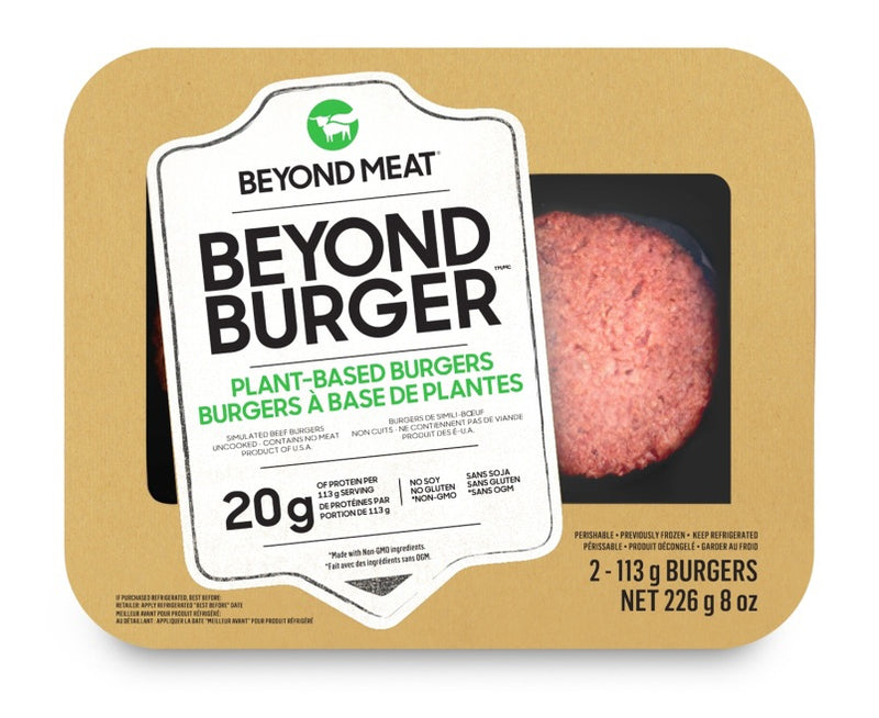 BEYOND MEAT Burger Patties Vegan Plant Based, Pack of 2 - Non-GMO,  Soy-free, Gluten-free