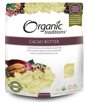 CACAO BUTTER 227G ORGANIC TRADITIONS