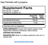 SAW PALMETTO W/ LYCOPENE 30 capsules