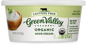 SOUR CREAM 340G ORG LACTOSE FREE GREEN VALLEY