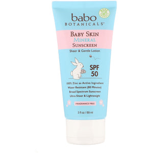 SUNSCREEN 50SPF 89ML MINERAL FRAGANCE FREE BABO